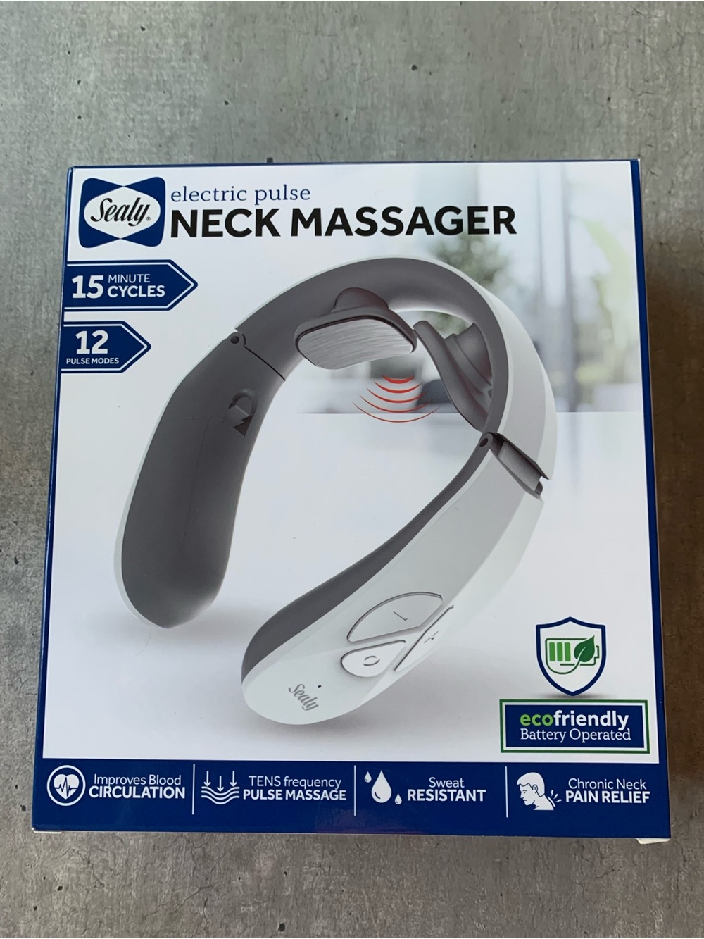 Sealy Electronic Pulse Neck Massager - New in Box